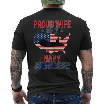 Submariner Submarines Veteran Wife Of A Navy Submariner Gift For Womens Mens Back Print T-shirt | Mazezy