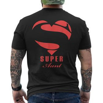Super Aunt Superhero T Gift Mother Father Day Mens Back Print T-shirt | Mazezy DE