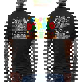 Super Dad Fathers Day Gamer Daddy Super Daddio Mens Back Print T-shirt | Mazezy