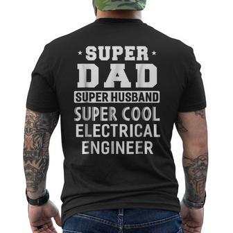 Super Dad Super Husband Super Electrical Engineer Men's Back Print T-shirt | Mazezy