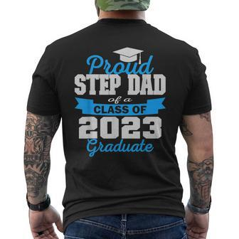 Super Proud Step Dad Of 2023 Graduate Awesome Family College Mens Back Print T-shirt - Seseable