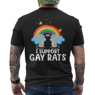 Support Gay Rats Lesbian Lgbtq Pride Month Support Graphic Mens Back Print T-shirt | Mazezy