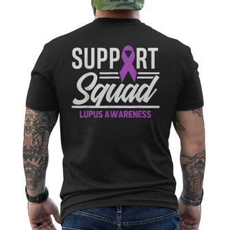 Support Squad Lupus Warrior Supporter Lupus Awareness Men's T-shirt Back Print - Thegiftio UK