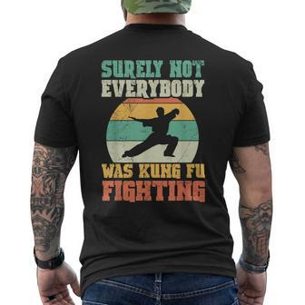 Surely Not Everybody Was Kung Fu Fighting Vintage Retro Men's T-shirt Back Print - Seseable