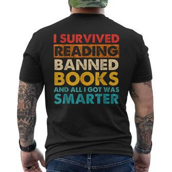 I Survived Reading Banned Books And All I Got Was Smarter Men's Back Print T-shirt | Mazezy