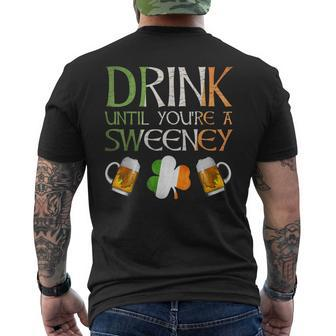 Sweeney Family Name Gift For Proud Irish From Ireland Mens Back Print T-shirt - Seseable
