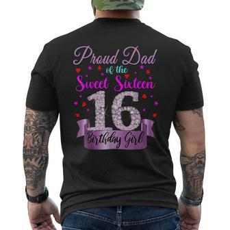 Sweet 16 Girl N Birthday 2005 Sixnth Dad Men's T-shirt Back Print - Thegiftio UK