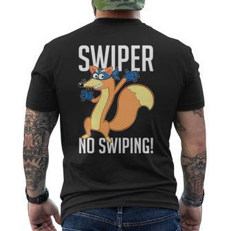Swiper No Swiping Cartoon Fox Lover Men's T-shirt Back Print - Seseable