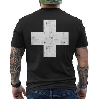 Swiss Vintage Cross Flag Switzerland Men's Back Print T-shirt | Mazezy