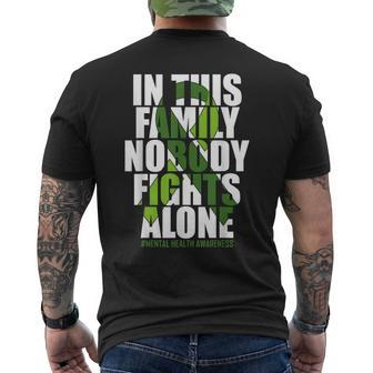 Mental Health Awareness Ribbon Family You Matter Kindness Men's Back Print T-shirt | Mazezy