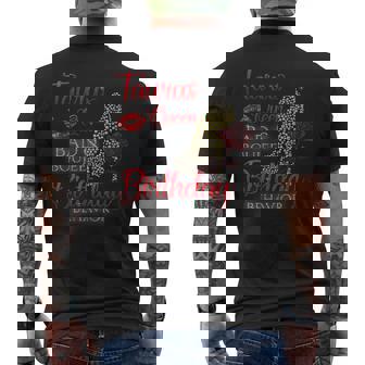 Taurus Queen Bad & Boujee Birthday Behavior High Heel Tshirt Men's Back Print T-shirt | Mazezy