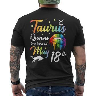 Taurus Queens Are Born On May 18Th Happy Birthday To Me You Mens Back Print T-shirt | Mazezy