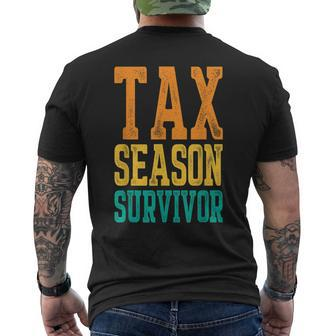 Tax Season Survivor Tax Season Accountant Taxation Men's Back Print T-shirt | Mazezy CA