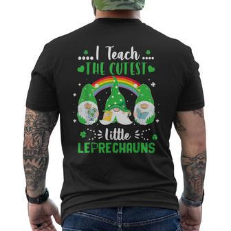 I Teach The Cutest Little Leprechauns Gnome St Patricks Day Men's T-shirt Back Print - Thegiftio UK