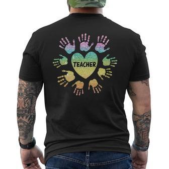 I Teach Love Bravery Equality Strength Kindnesss Men's T-shirt Back Print - Seseable
