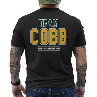 Team Cobb Proud Family Last Name Surname  Men's Crewneck Short Sleeve Back Print T-shirt