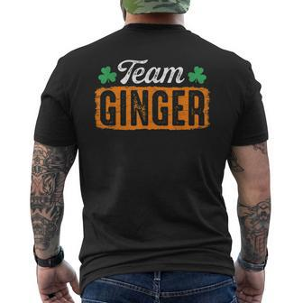 Team Ginger St Patricks Day Redhead Quote Irish Men's Back Print T-shirt | Mazezy