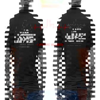 Team Lopez Lifetime Member Surname Last Name Mens Back Print T-shirt - Seseable