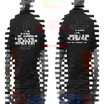 Team Mason Lifetime Member Surname Last Name Mens Back Print T-shirt - Seseable