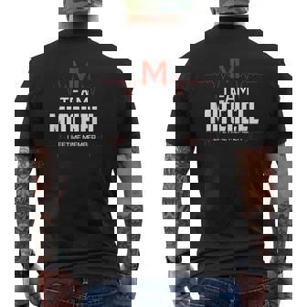 Team Mitchell Lifetime Member Surname Last Name Mens Back Print T-shirt | Seseable UK