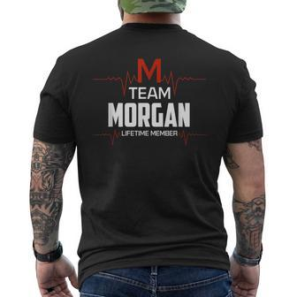 Team Morgan Lifetime Member Surname Last Name Mens Back Print T-shirt - Seseable