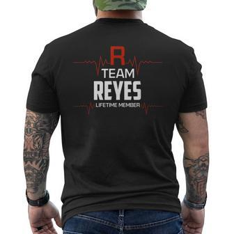 Team Reyes Lifetime Member Surname Last Name Mens Back Print T-shirt - Seseable