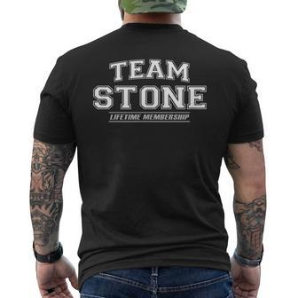 Team Stone | Proud Family Surname Last Name Gift Mens Back Print T-shirt - Seseable