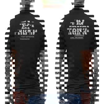 Team Thornton | Proud Family Surname Last Name Gift Mens Back Print T-shirt | Seseable CA