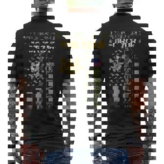 Thank You For Your Service Patriotic Usa Flag Veterans Day Men's T-shirt Back Print - Seseable