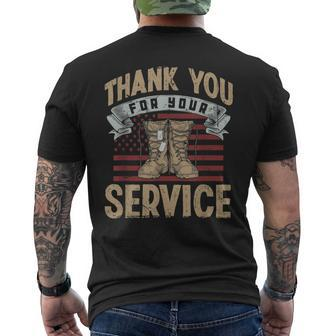 Thank You For Your Service Veterans Day V2 Men's T-shirt Back Print - Seseable