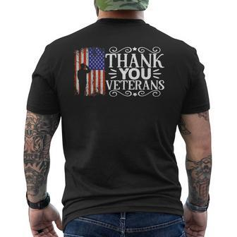 Thank You Veterans Will Make An Amazing Veterans Day V2 Men's T-shirt Back Print - Seseable