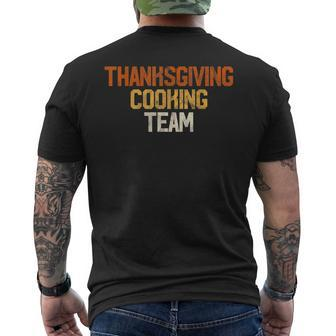 Thanksgiving Dinner Cooking Team Costume Leg Turkey Day Men's Back Print T-shirt | Mazezy