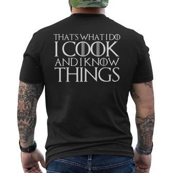 Thats What I Do I Cook And I Know Things V2 Men's T-shirt Back Print - Seseable