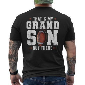 Thats My Grandson Out There Football Lover Grandma Grandpa Men's Back Print T-shirt | Mazezy
