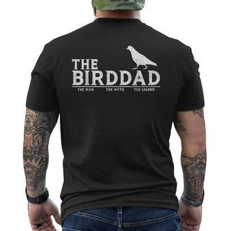 The Birddad Man Myth Legend Funny Fathers Day Bird Lover Mens Back Print T-shirt - Seseable