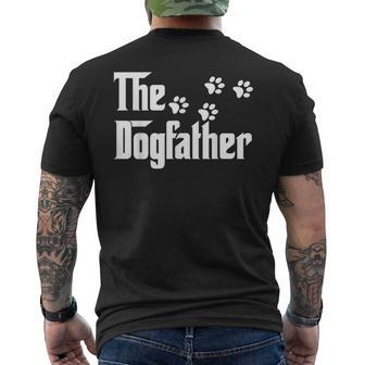 The Dogfather Dog Dad Fathers Day Gift Dog Lover Mens Back Print T-shirt | Mazezy
