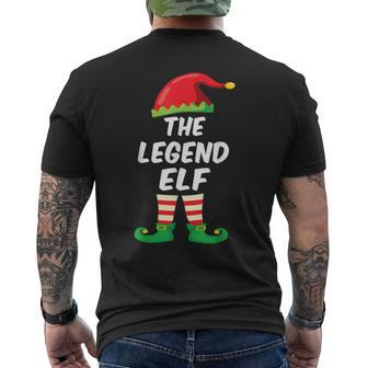The Legend Elf Family Matching Funny Christmas Costume Mens Back Print T-shirt - Seseable
