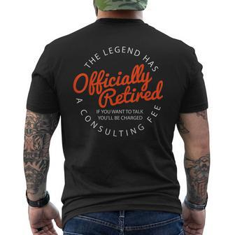 The Legend Has Officially Retired Funny Retirement Gift Mens Back Print T-shirt - Seseable
