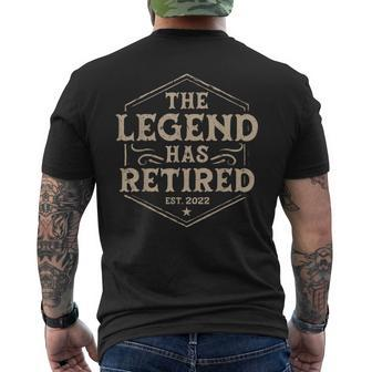 The Legend Has Retired 2022 Retirement Gifts For Men Mens Back Print T-shirt - Seseable