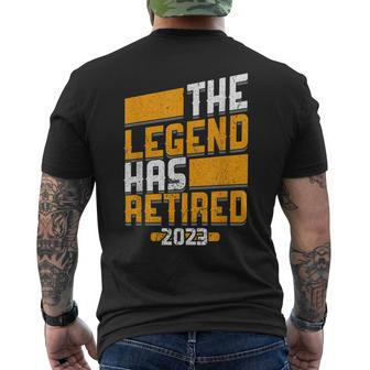 The Legend Has Retired 2023 Colleague Retirement Mens Back Print T-shirt - Seseable