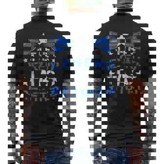 The Legend Has Retired Policeman Retirement Police Officer Mens Back Print T-shirt - Seseable