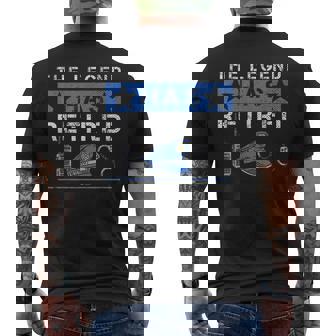 The Legend Has Retired Retirement Cop Police Officer Mens Back Print T-shirt - Seseable