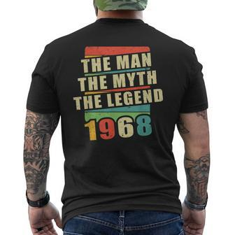 The Man Myth Legend 1968 Vintage Born In 1968 Birthday Mens Back Print T-shirt - Seseable