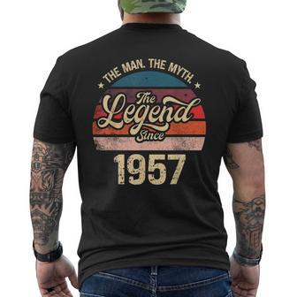 The Man The Myth The Legend Since 1957 Birthday Mens Gift For Mens Mens Back Print T-shirt - Seseable