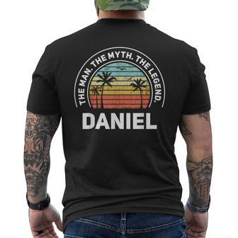 The Name Is Daniel The Man The Myth And The Legend Mens Back Print T-shirt | Seseable UK