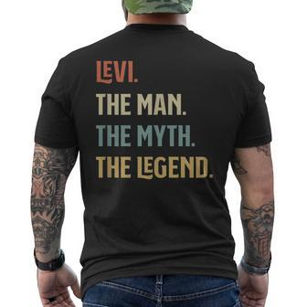 The Name Is Levi The Man The Myth And The Legend Gift Mens Back Print T-shirt | Seseable UK