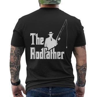 The Rodfather Funny Fishing For Fisherman Mens Back Print T-shirt | Mazezy