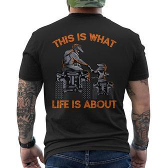 This Is What Life Is About Quad Bike Father Son Atv Mens Back Print T-shirt