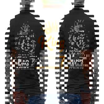 This King Was Born On March 7Th Happy Birthday To Me Dad Son Mens Back Print T-shirt | Mazezy