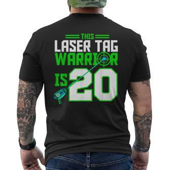 This Laser Tag Warrior Is 20 Gaming Birthday Party Mens Back Print T-shirt | Mazezy